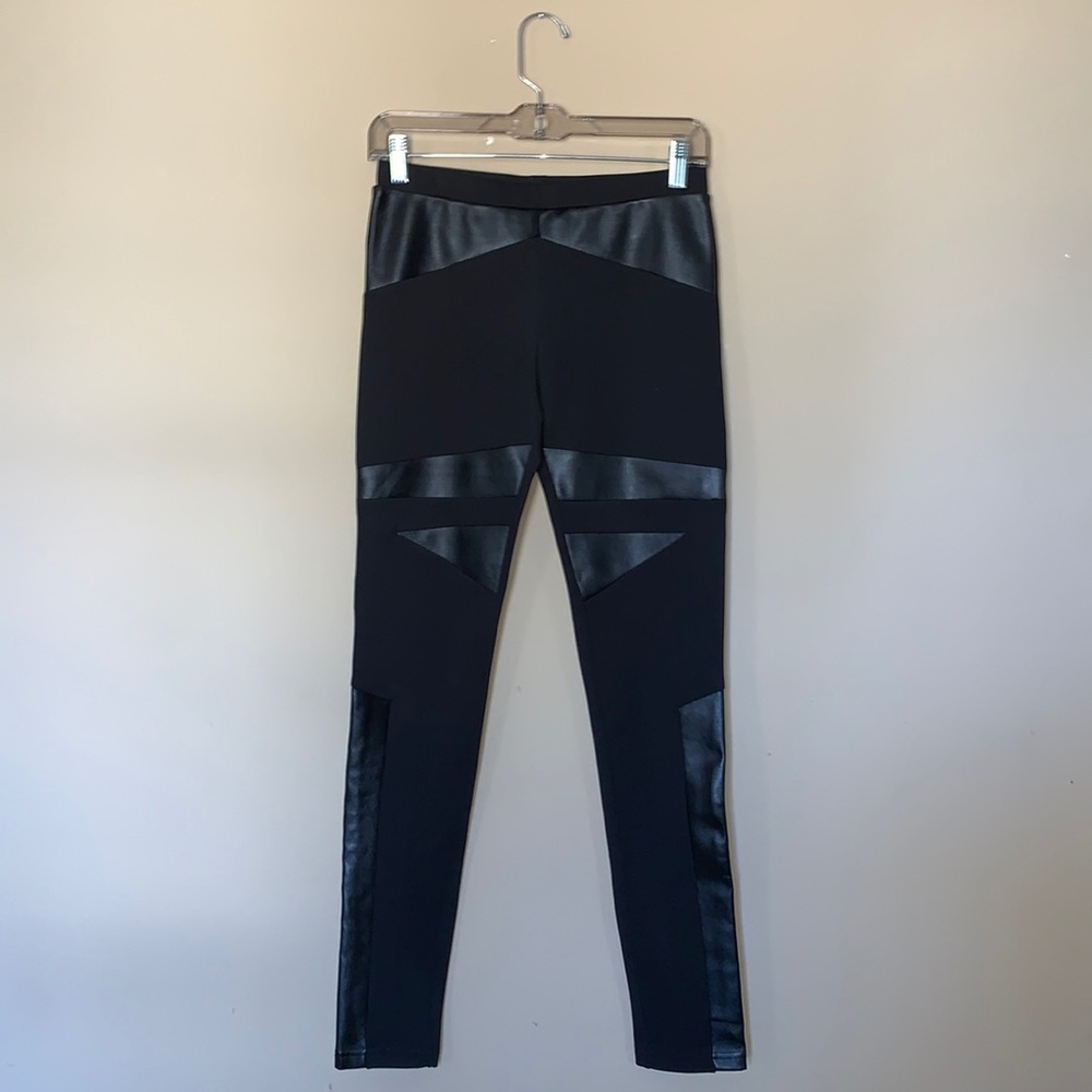 Leggings with leather accents!